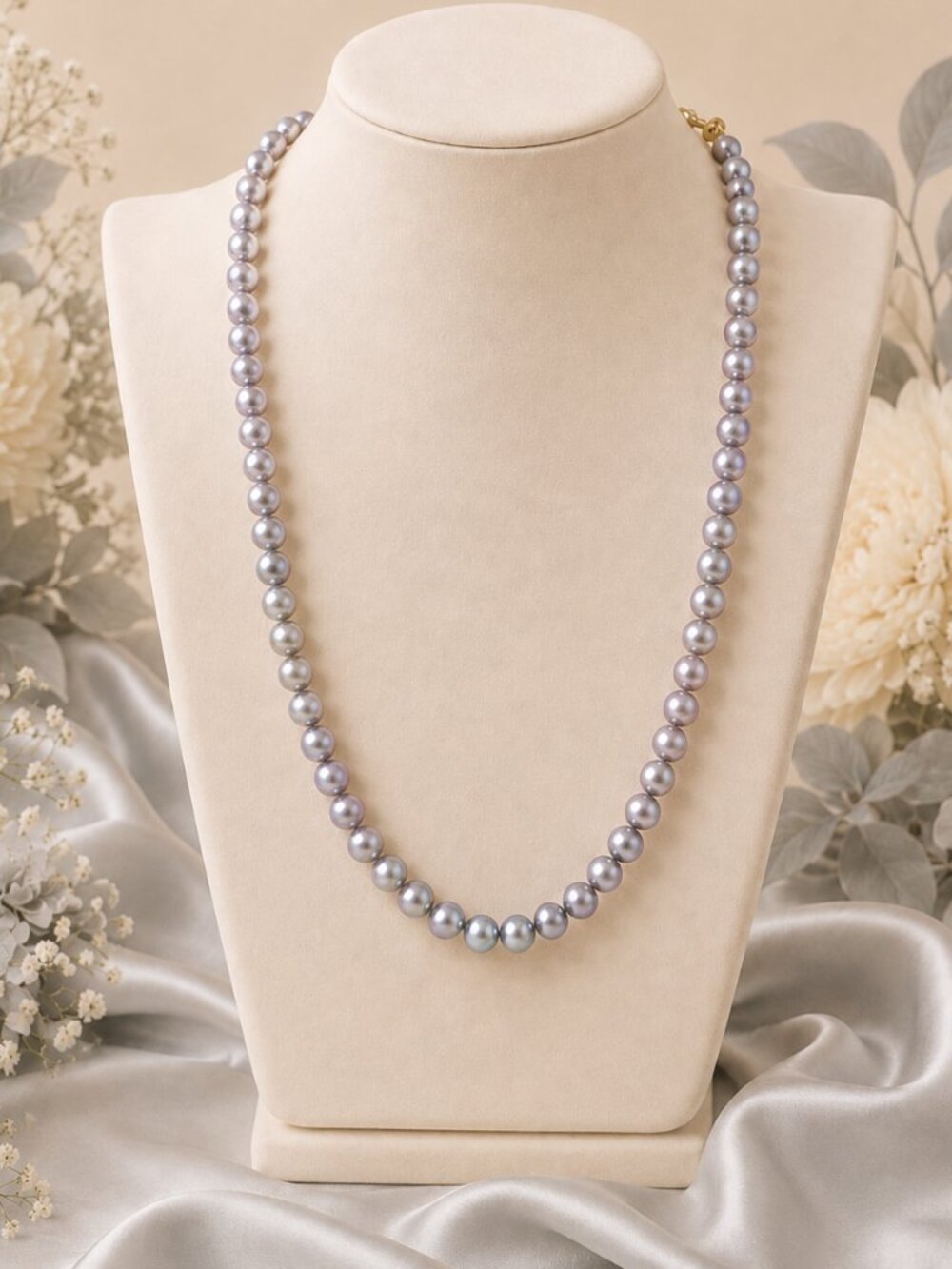 Vintage Grey Pearl Necklace
